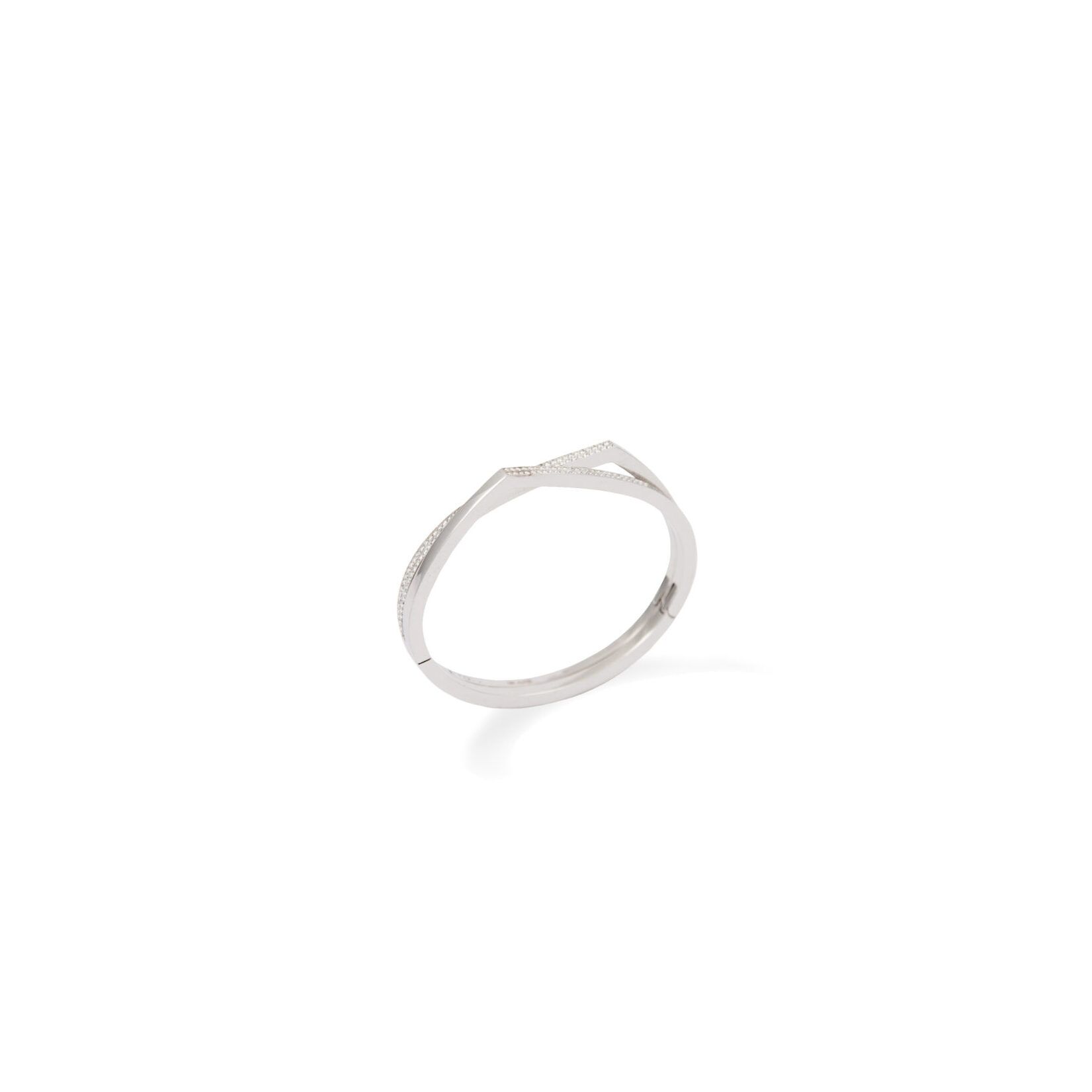 Repossi Antifer Diamond White Gold Bracelet at Meridian Jewelers